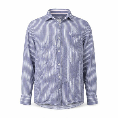 Crew Clothing Men's Blue Medium Striped Dress Shirt