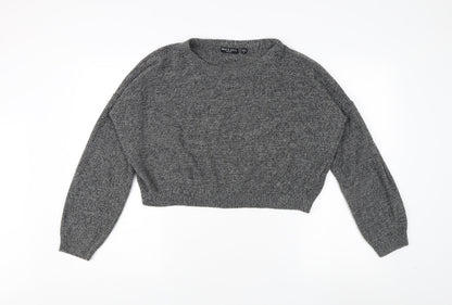 Womens UK Size M Brave Soul Grey Pullover Jumper