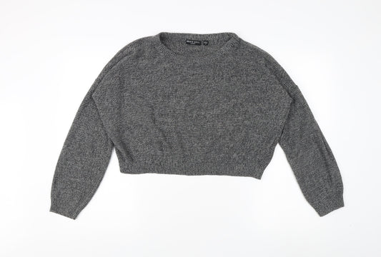 Womens UK Size M Brave Soul Grey Pullover Jumper