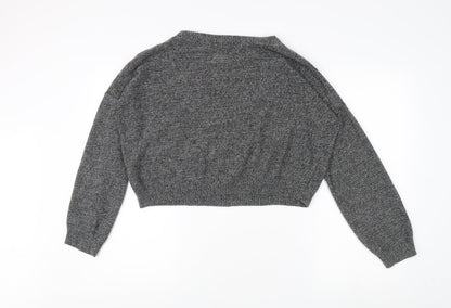Womens UK Size M Brave Soul Grey Pullover Jumper
