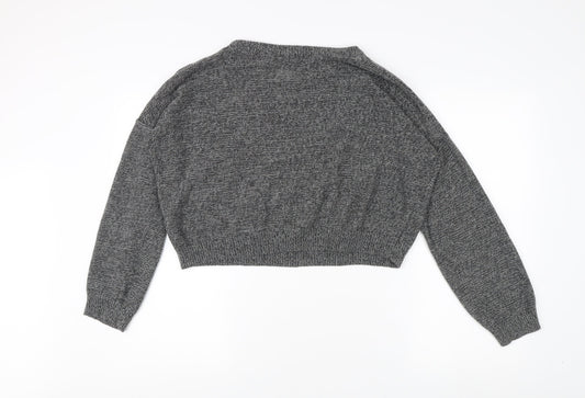 Womens UK Size M Brave Soul Grey Pullover Jumper