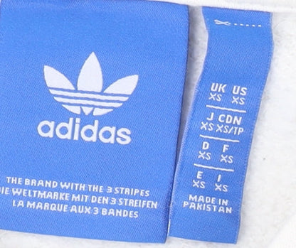 Mens UK Size XS adidas White Pullover Hoodie