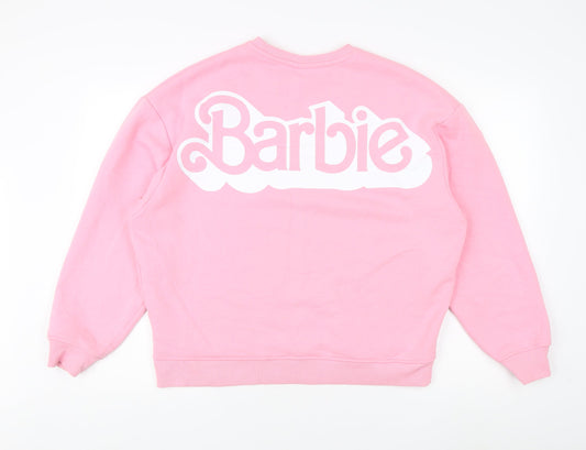 Barbie Women's Pink Pullover Sweatshirt Size  S