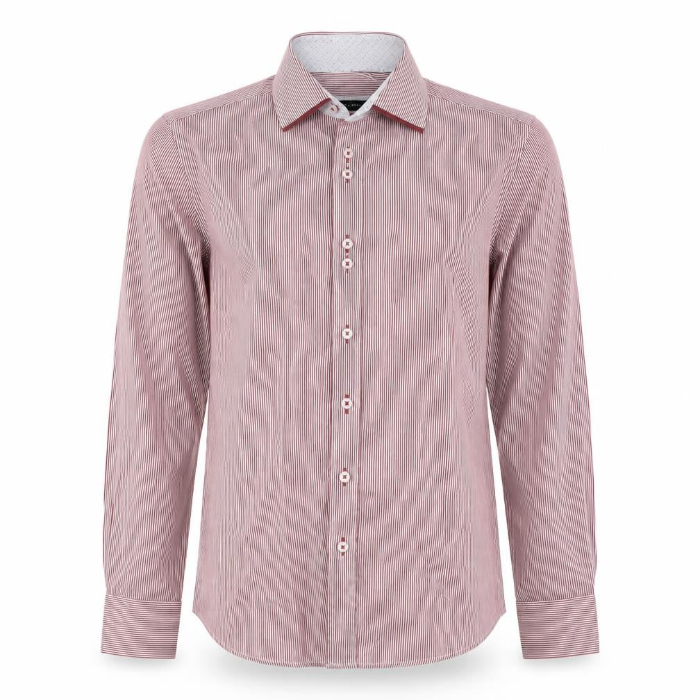 Mens UK Collar Size S Guide London Smart Red  Dress Shirt