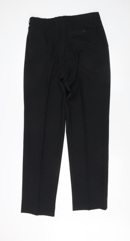 Marks and Spencer Men's Black Wool Blend Dress Pants