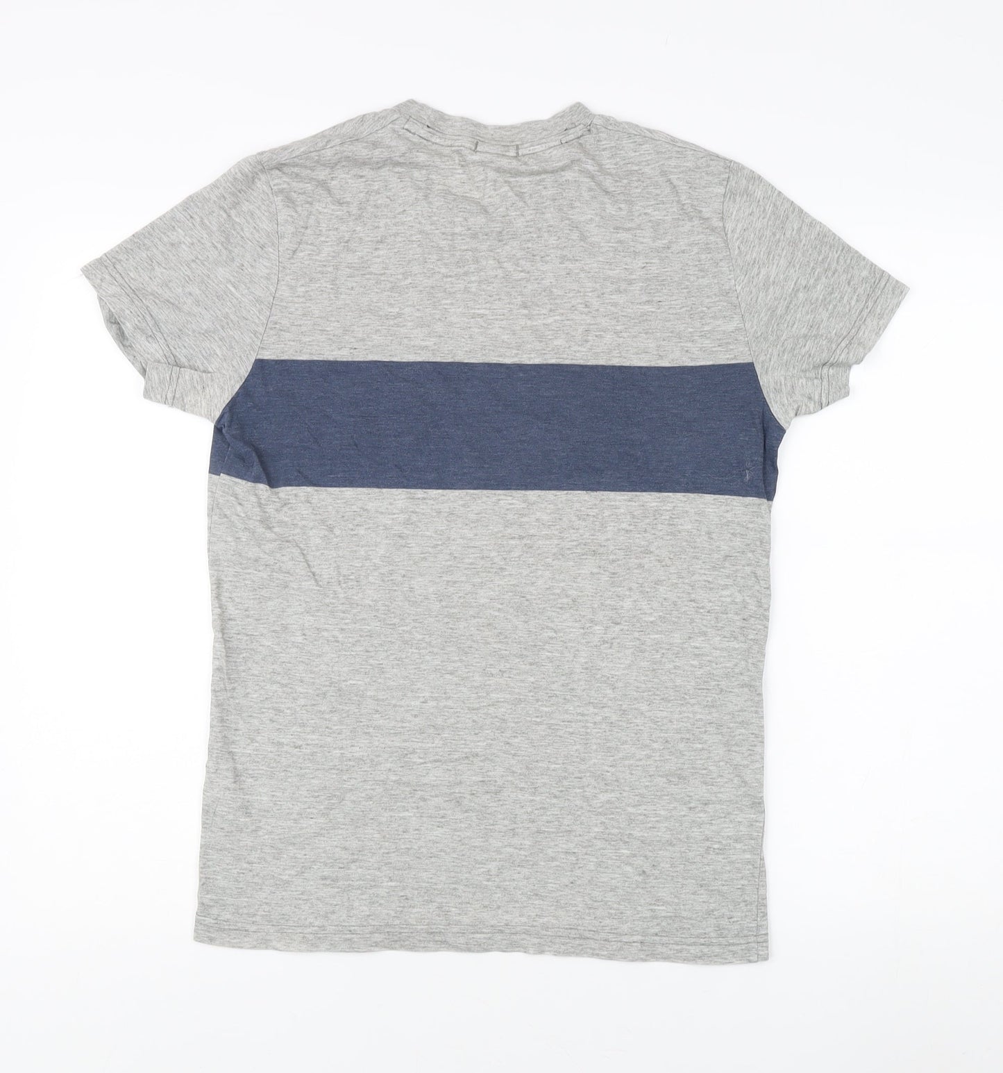 Abercrombie & Fitch Men's Grey Colourblock Tee S