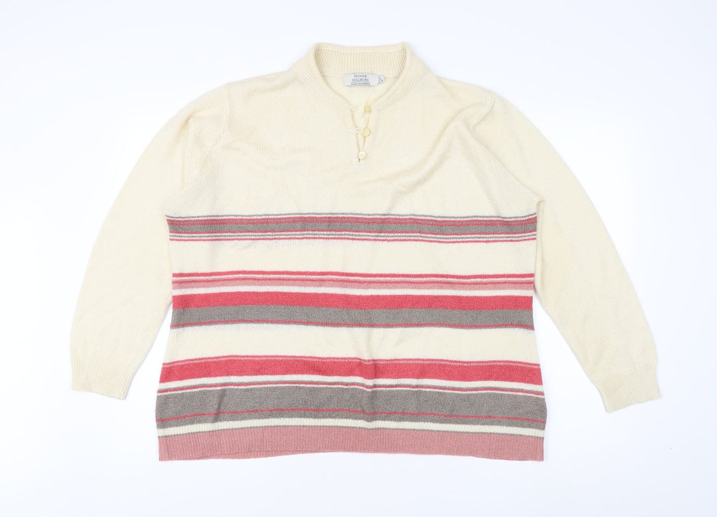 Honor Millburn Women's Multicoloured XL Henley Jumper