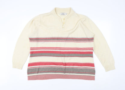 Honor Millburn Women's Multicoloured XL Henley Jumper