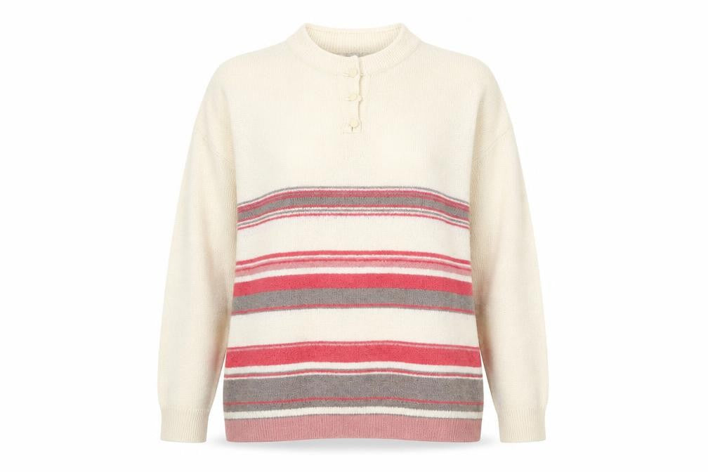 Womens UK Size XL Honor Millburn Multicoloured Henley Jumper