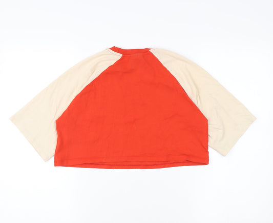 Womens UK Size XS IVY PARK Red Cropped T-Shirt
