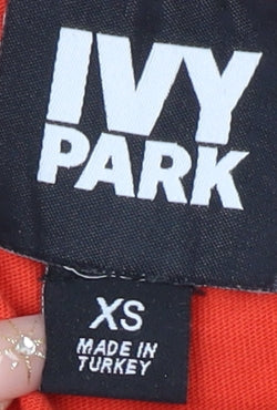 Womens UK Size XS IVY PARK Red Cropped T-Shirt