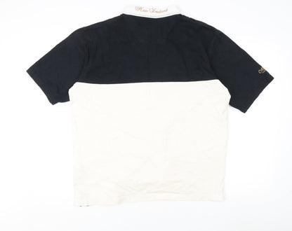 Men's XL Colourblock Polo Shirt - Black, Sports Theme