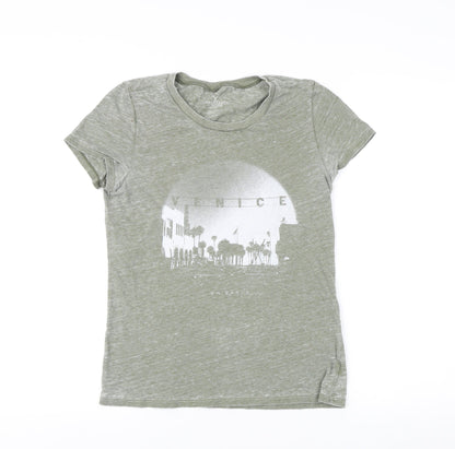 Unisex Adults UK Size M American Eagle Outfitters Green Basic T-Shirt