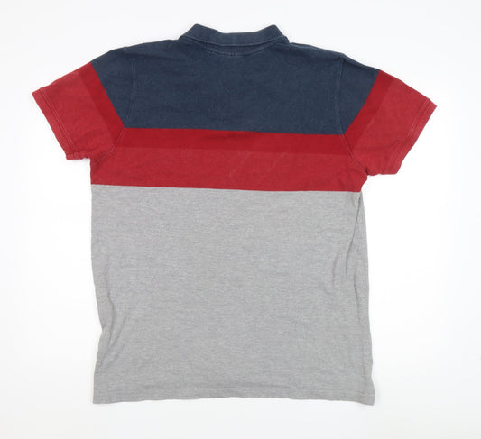 TOG24 Men's Multicoloured Polo Shirt XL Colourblock