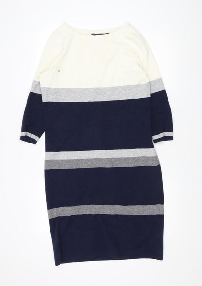 Womens UK Size 12 Crew Clothing Company Multicoloured Tunic Jumper