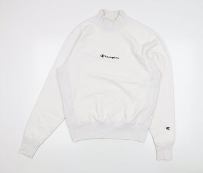 Champion Women's White Mock Neck Sweatshirt - Size S
