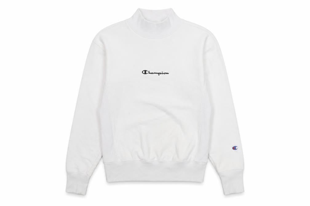 Womens UK Size S Champion White Pullover Sweatshirt
