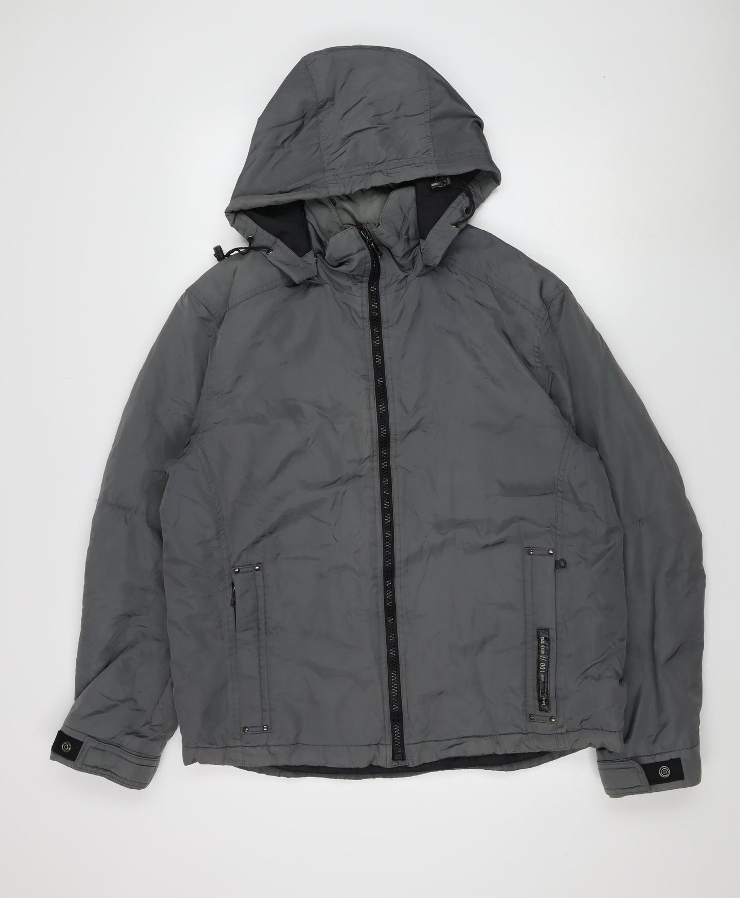 Mens UK Size L GAS Grey Basic Jacket