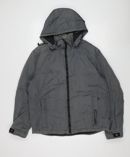 Mens UK Size L GAS Grey Basic Jacket