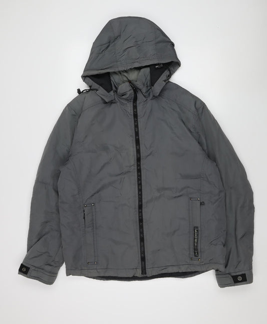 Mens UK Size L GAS Grey Basic Jacket