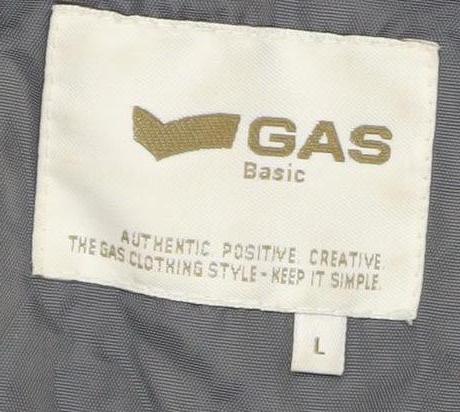Mens UK Size L GAS Grey Basic Jacket