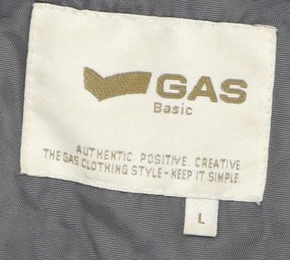 Mens UK Size L GAS Grey Basic Jacket