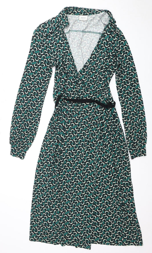 NEXT Women's Multicoloured Geometric Wrap Dress