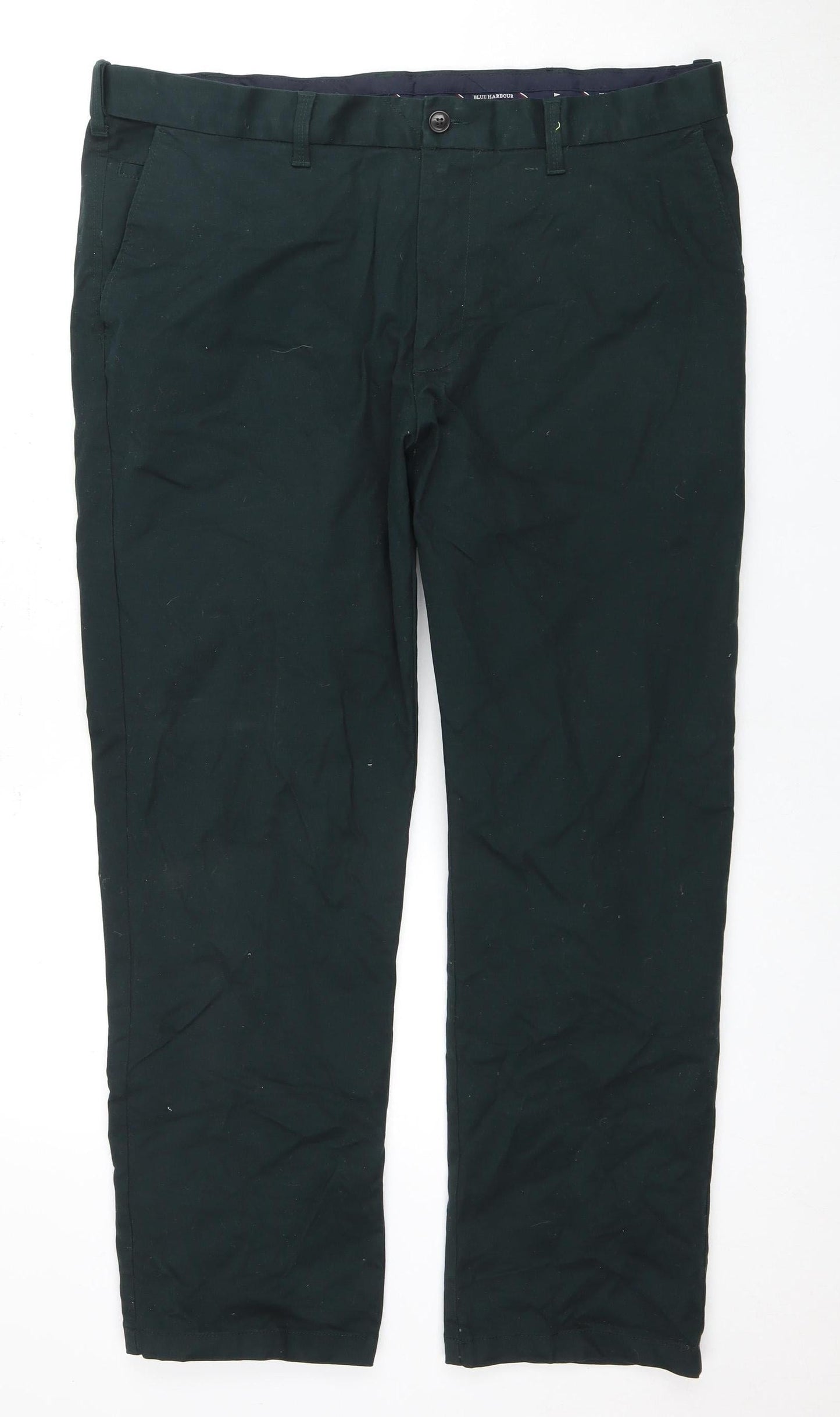 Marks and Spencer Men's Green Chino Trousers, Size S