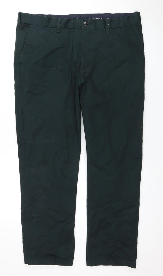 Marks and Spencer Men's Green Chino Trousers, Size S