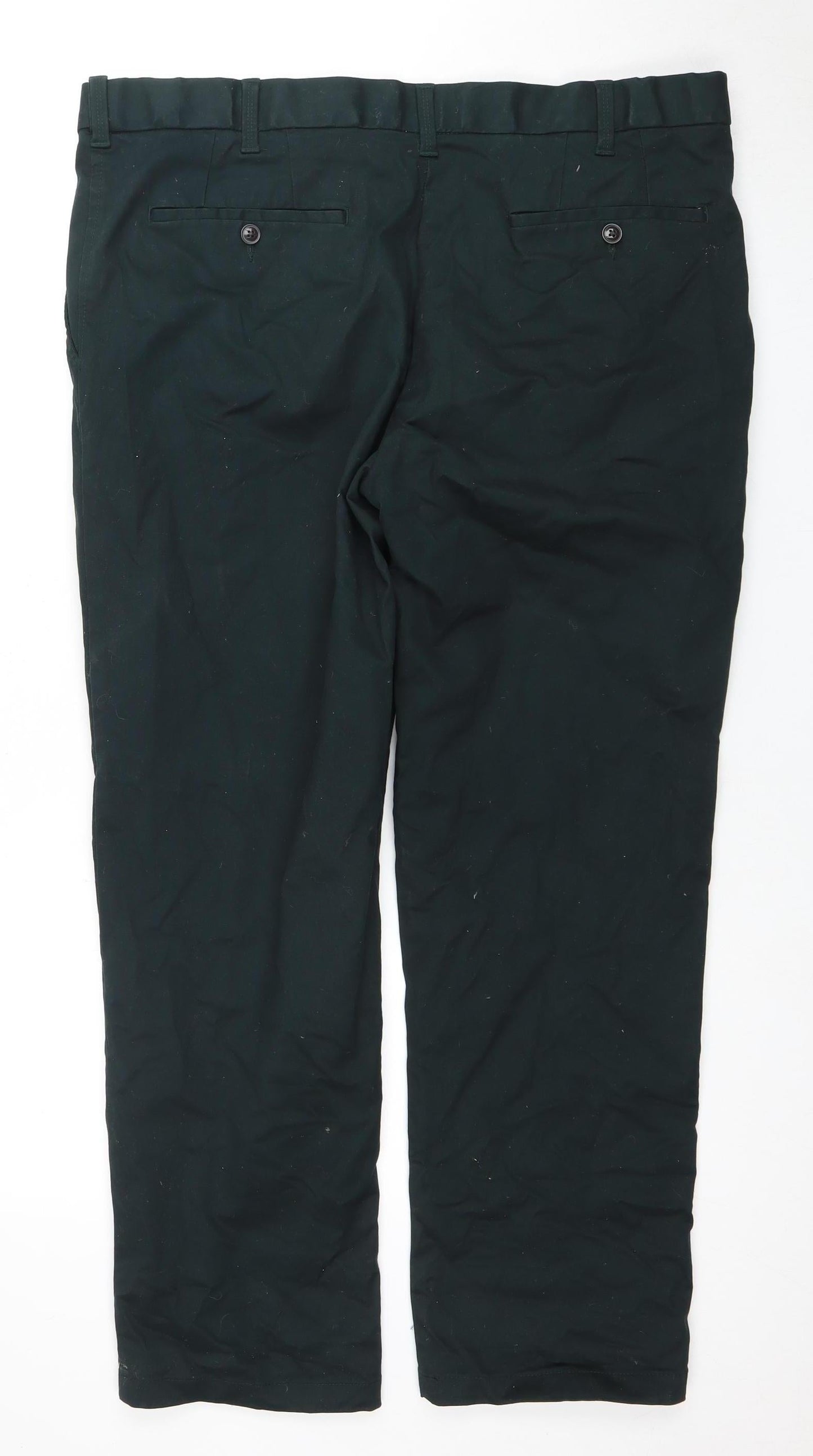Marks and Spencer Men's Green Chino Trousers, Size S
