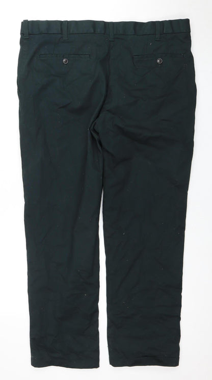 Marks and Spencer Men's Green Chino Trousers, Size S