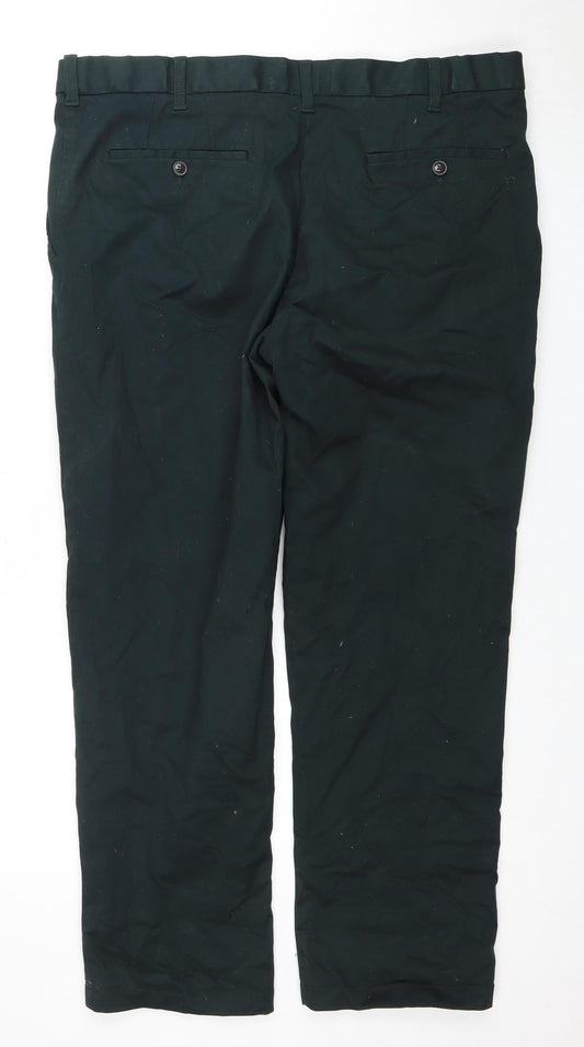 Marks and Spencer Men's Green Chino Trousers, Size S