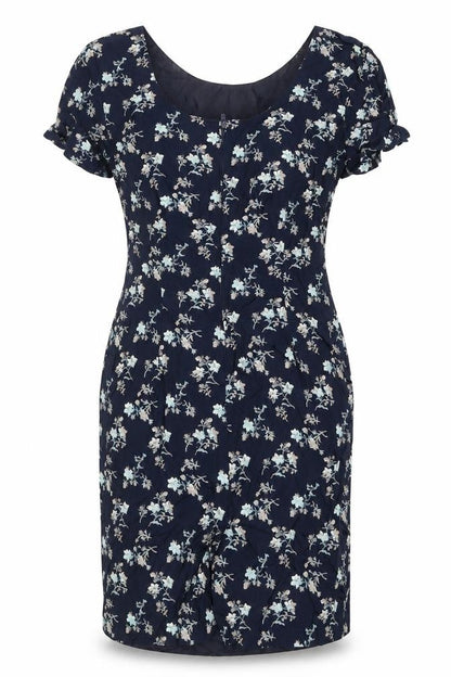 St Michael Women's Black Floral Dress, Size 12
