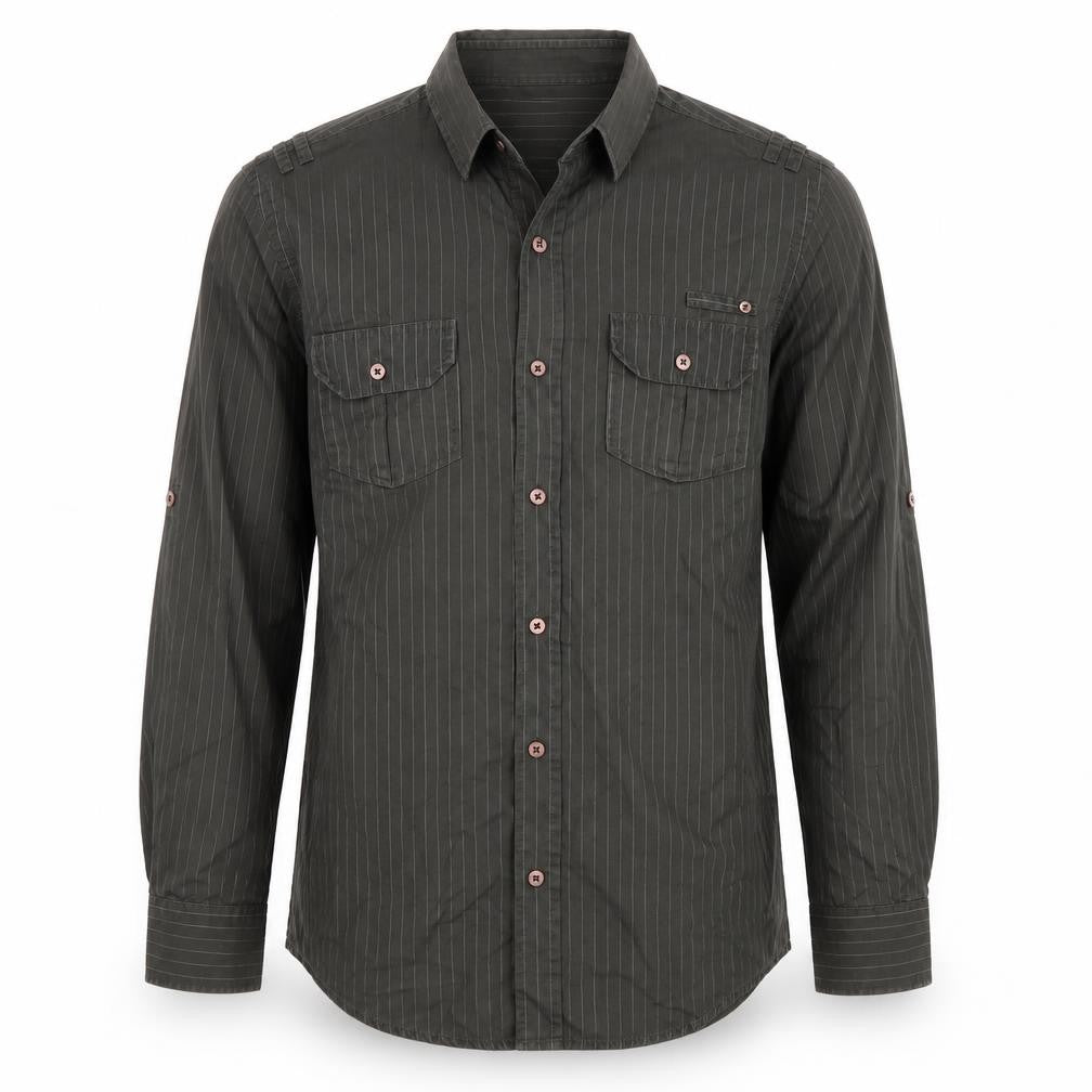 Mens UK Collar Size L River Island Smart Grey  Dress Shirt
