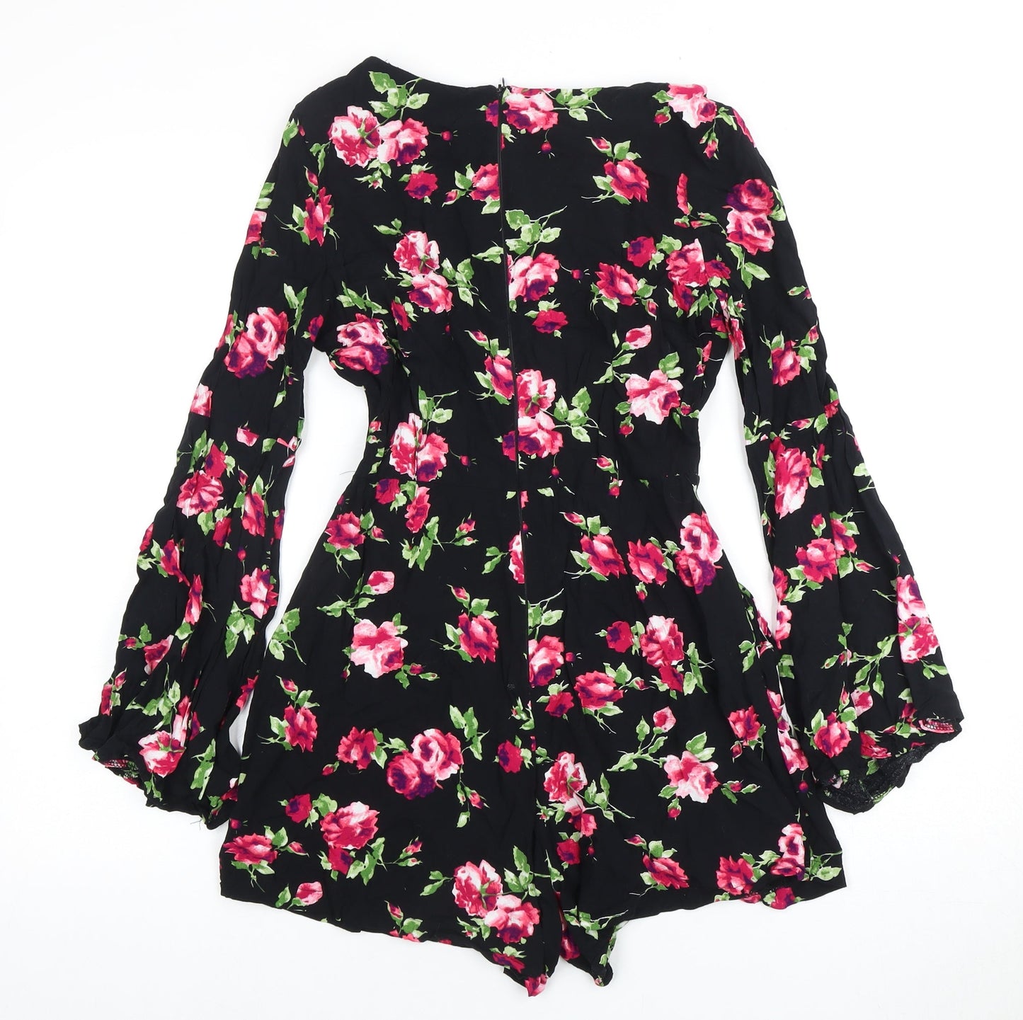 AX Black Floral Playsuit Women S Spring/Summer