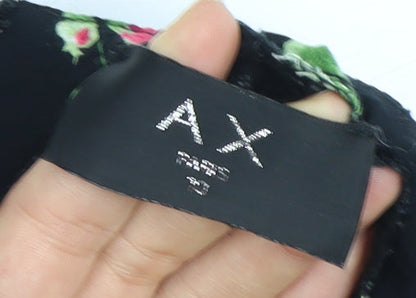 AX Black Floral Playsuit Women S Spring/Summer
