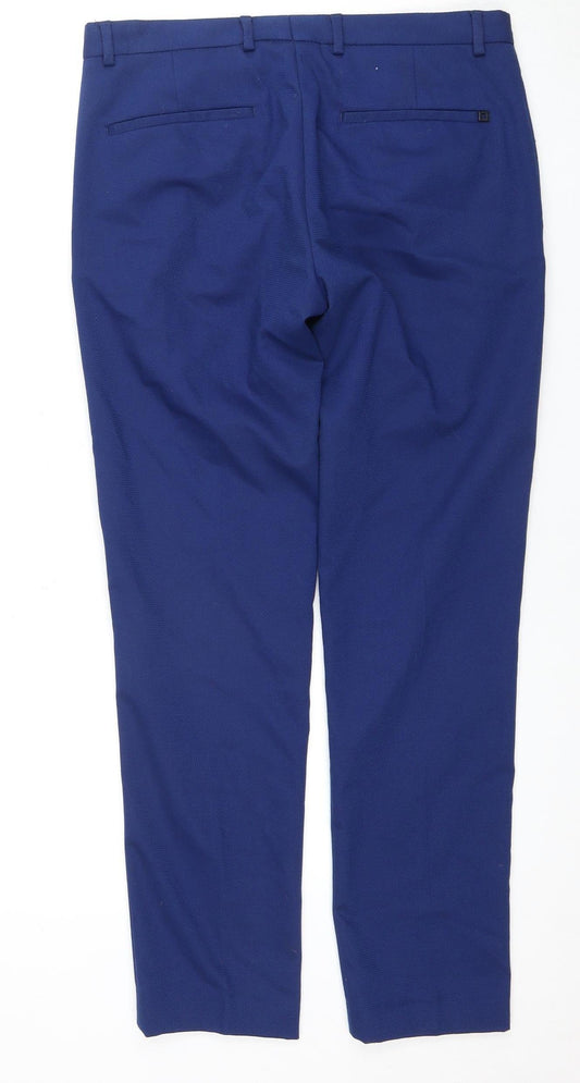 Unisex Adultss UK Size 10 Zara Slim Fit Casual Blue Trousers