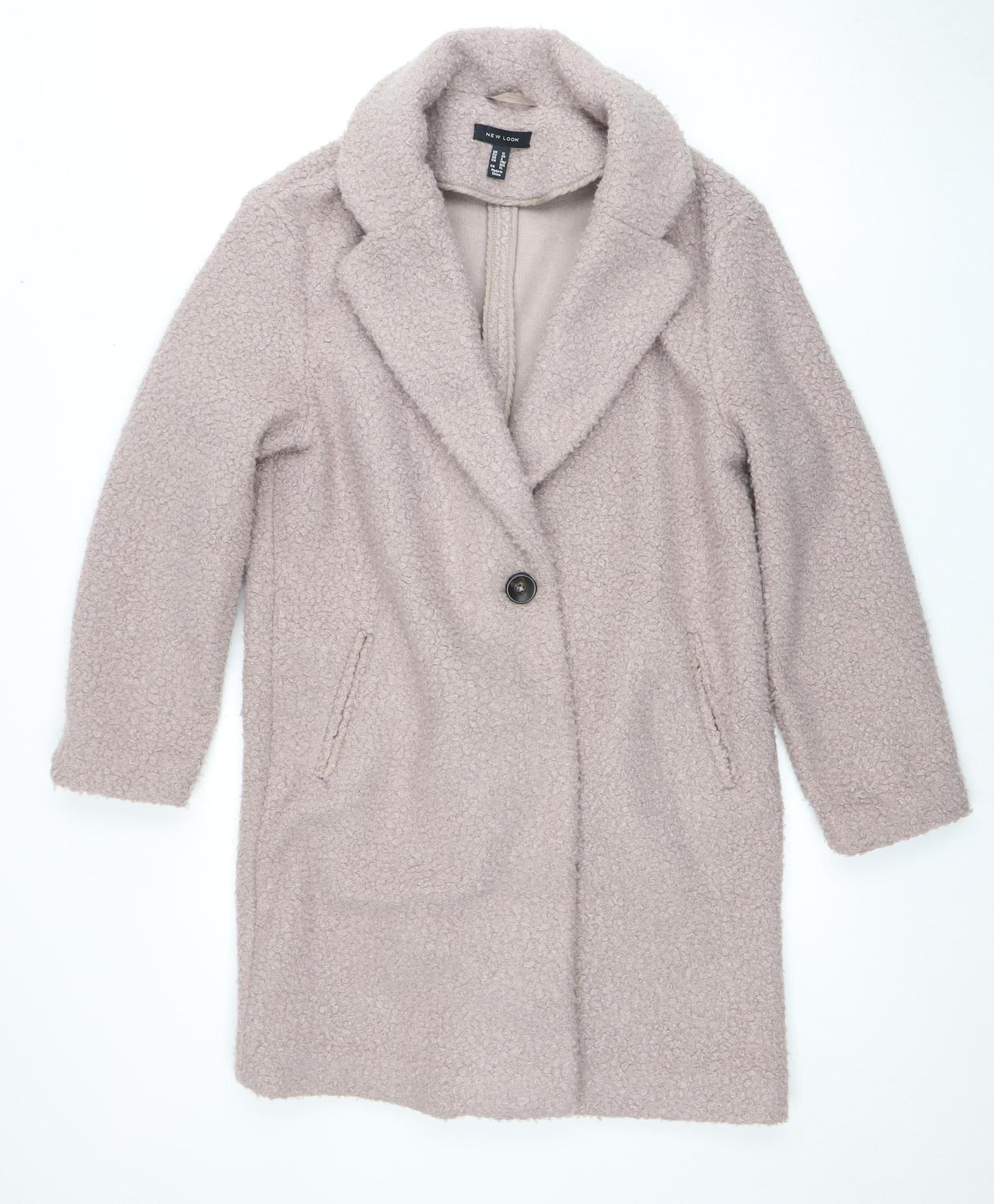 Womens UK Size 12 New Look Beige Overcoat
