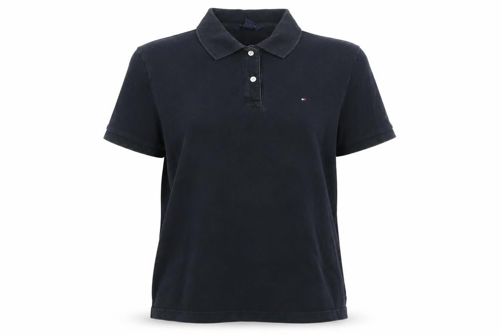 Womens UK Size XL Tommy Hilfiger Black Basic Polo