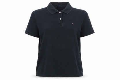 Womens UK Size XL Tommy Hilfiger Black Basic Polo