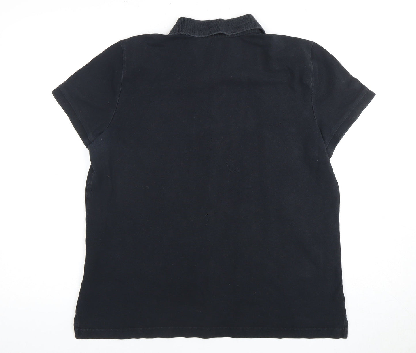 Womens UK Size XL Tommy Hilfiger Black Basic Polo