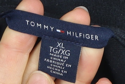 Womens UK Size XL Tommy Hilfiger Black Basic Polo