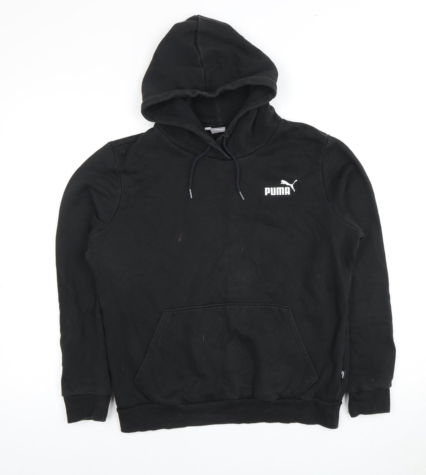 Puma Unisex Black Pullover Hoodie, M, Casual Style