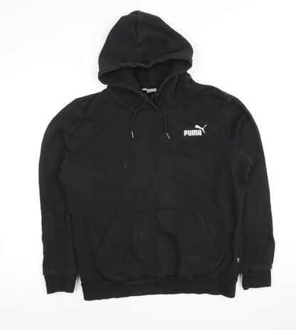 Puma Unisex Black Pullover Hoodie, M, Casual Style
