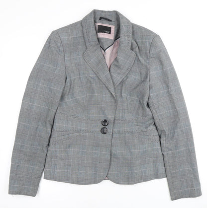 Next Women's Grey Plaid Blazer - Size 10