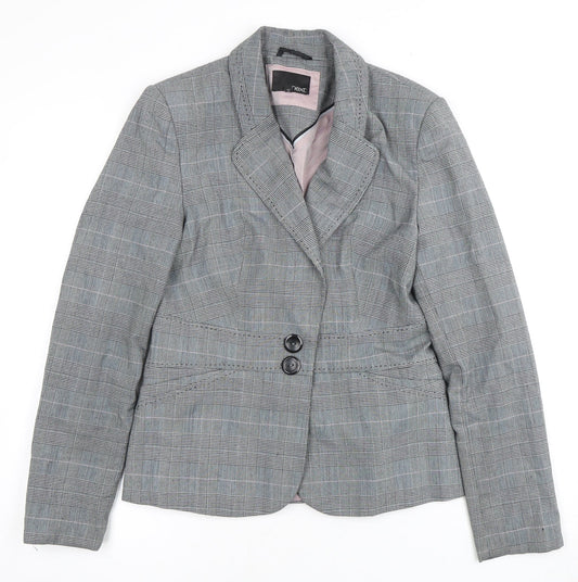 Next Women's Grey Plaid Blazer - Size 10
