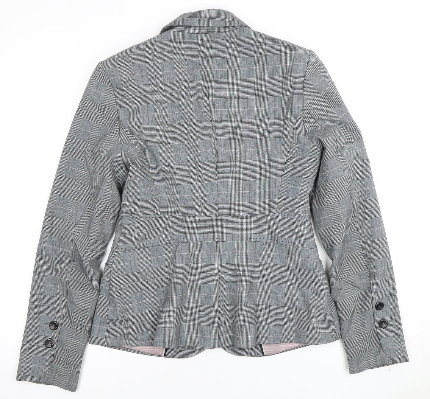 Next Women's Grey Plaid Blazer - Size 10