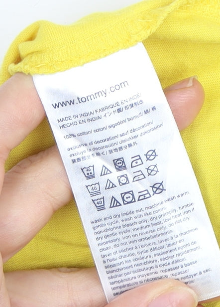 Tommy Hilfiger Baby T-Shirt, Yellow, 6-9 Months, Sports Style