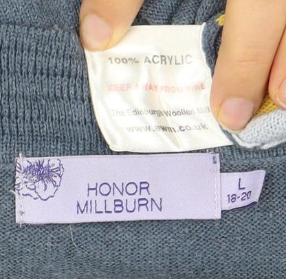 Honor Millburn Women's Blue Cardigan Size 18