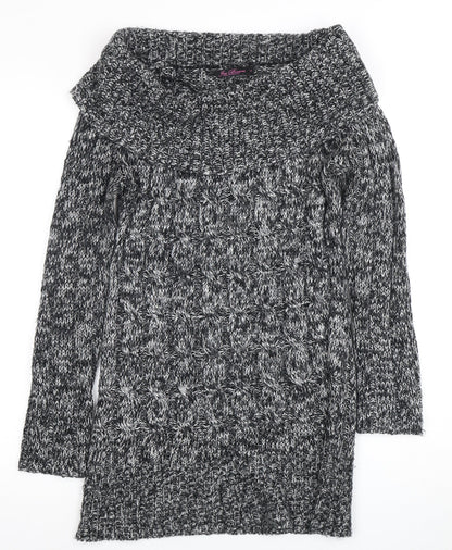 Joe Browns Women's Grey Cowl Neck Chunky Knit Jumper